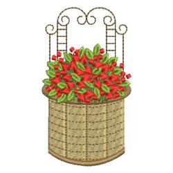 Baskets Of Blooms machine embroidery designs