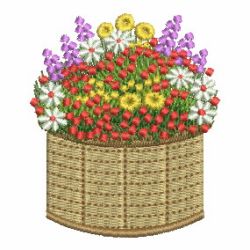 Baskets Of Blooms 05 machine embroidery designs
