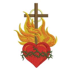 Flaming Heart 01 machine embroidery designs