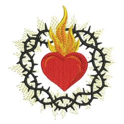 Flaming Heart 04 machine embroidery designs