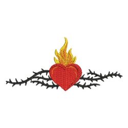 Flaming Heart 06 machine embroidery designs