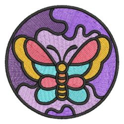 Stained Glass Butterflies 2 04 machine embroidery designs
