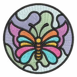 Stained Glass Butterflies 2 05 machine embroidery designs