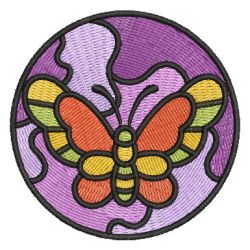 Stained Glass Butterflies 2 07 machine embroidery designs