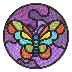 Stained Glass Butterflies 2 08 machine embroidery designs