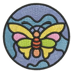 Stained Glass Butterflies 2 09 machine embroidery designs