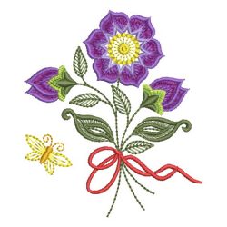 Jacobean Floral 04 machine embroidery designs