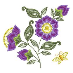 Jacobean Floral 05 machine embroidery designs