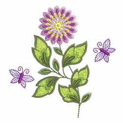 Jacobean Floral 07 machine embroidery designs