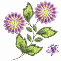 Jacobean Floral 08 machine embroidery designs