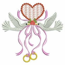 Romantic Doves 08(Md) machine embroidery designs