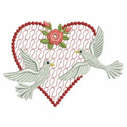 Romantic Doves 09(Md) machine embroidery designs