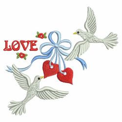Romantic Doves 10(Md) machine embroidery designs