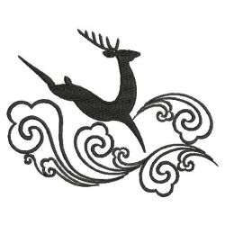 Deer Silhouettes 01 machine embroidery designs