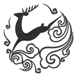 Deer Silhouettes 03 machine embroidery designs