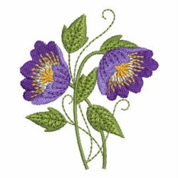 Purple Flowers 01 machine embroidery designs