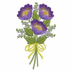 Purple Flowers 02 machine embroidery designs