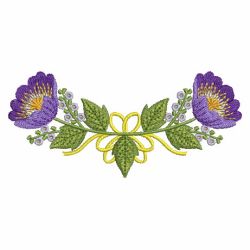 Purple Flowers 03 machine embroidery designs