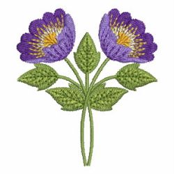 Purple Flowers 06 machine embroidery designs