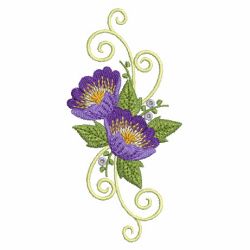 Purple Flowers 07 machine embroidery designs