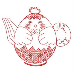 Redwork Easter Teapots 03(Lg) machine embroidery designs