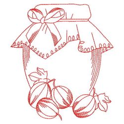 Redwork Fruit Jars 04(Md) machine embroidery designs