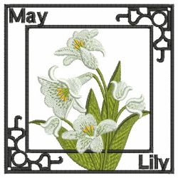 Flowers Of The Month 05 machine embroidery designs