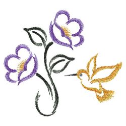 Ink Wash Flowers 02(Md) machine embroidery designs