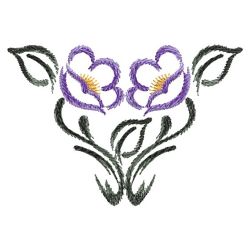 Ink Wash Flowers 03(Md) machine embroidery designs