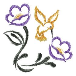 Ink Wash Flowers 10(Lg) machine embroidery designs