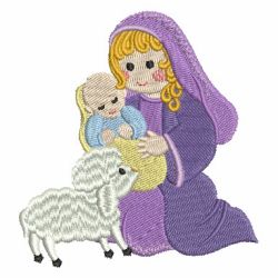 Mary And Baby Jesus 04 machine embroidery designs