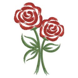 Ink Wash Roses 02(Lg) machine embroidery designs