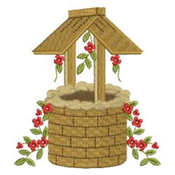 Flower Wishing Well 04 machine embroidery designs