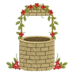 Flower Wishing Well 06 machine embroidery designs