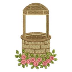 Flower Wishing Well 07 machine embroidery designs