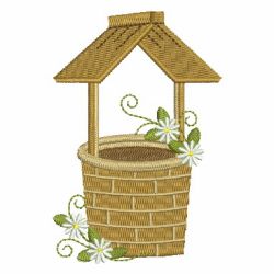 Flower Wishing Well 09 machine embroidery designs