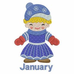 Month Dolls machine embroidery designs