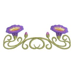 Art Nouveau Flower Borders 07 machine embroidery designs