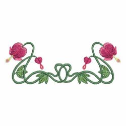 Art Nouveau Flower Borders 09 machine embroidery designs