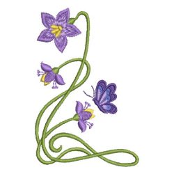 Art Nouveau Flower Corners 01 machine embroidery designs