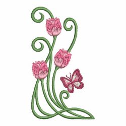 Art Nouveau Flower Corners 04 machine embroidery designs