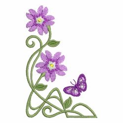 Art Nouveau Flower Corners 05 machine embroidery designs