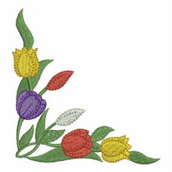 Colorful Tulips 02 machine embroidery designs