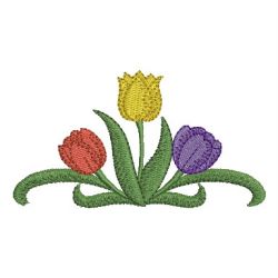 Colorful Tulips 04 machine embroidery designs