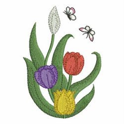 Colorful Tulips 05 machine embroidery designs