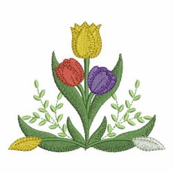 Colorful Tulips 06 machine embroidery designs