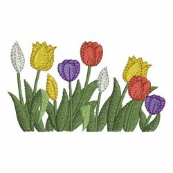 Colorful Tulips 07 machine embroidery designs