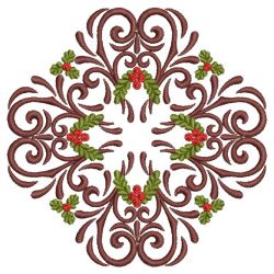 Christmas Holly Quilt 05(Md) machine embroidery designs