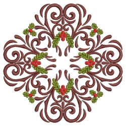 Christmas Holly Quilt 05(Sm) machine embroidery designs