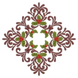 Christmas Holly Quilt 08(Sm) machine embroidery designs